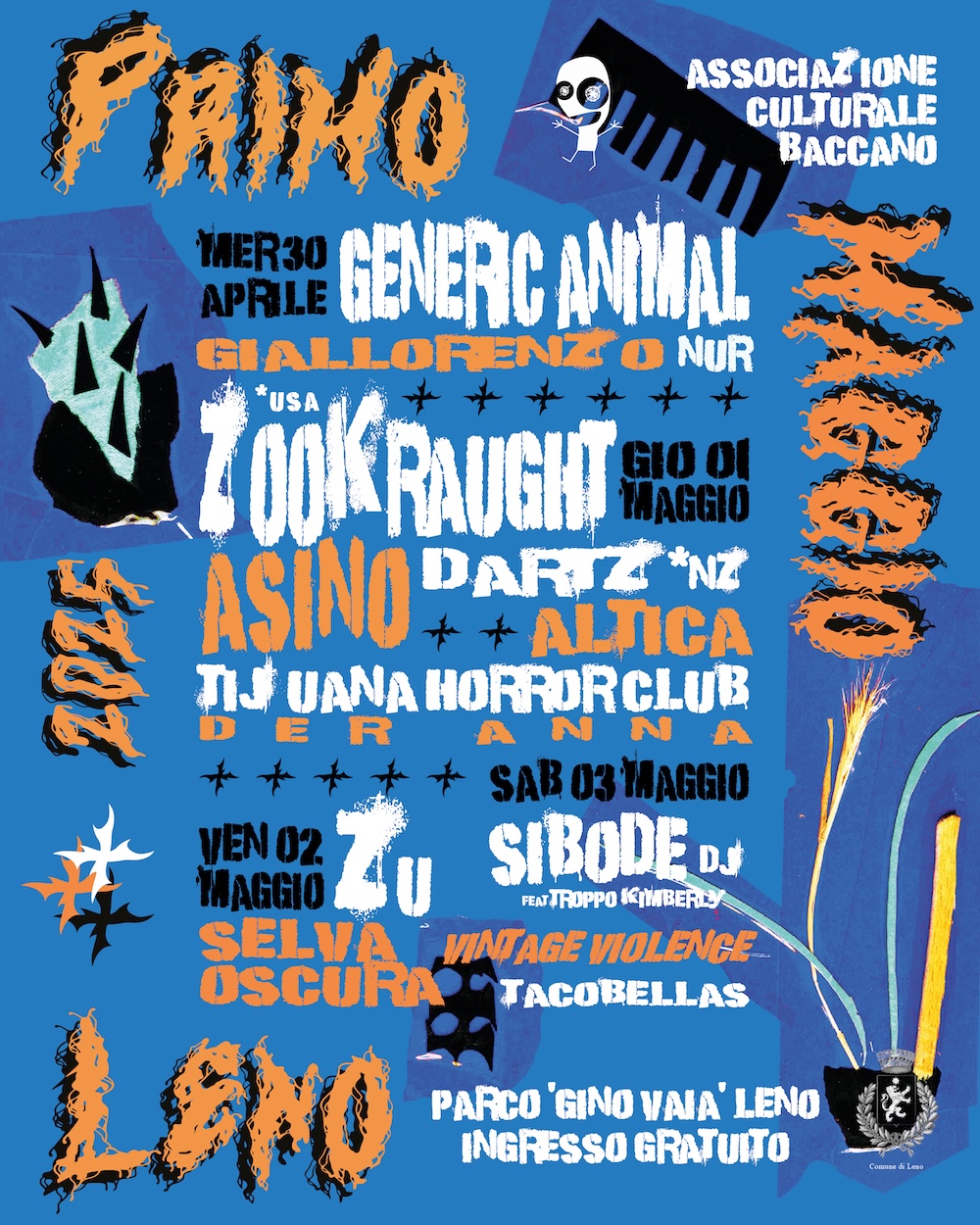 lineup festival primo maggio leno 2025 associazione baccano
